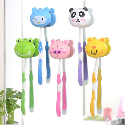 

〖Follure〗Lovely Cartoon Animal Head Toothbrush Holder Stand Cup Mount Suction