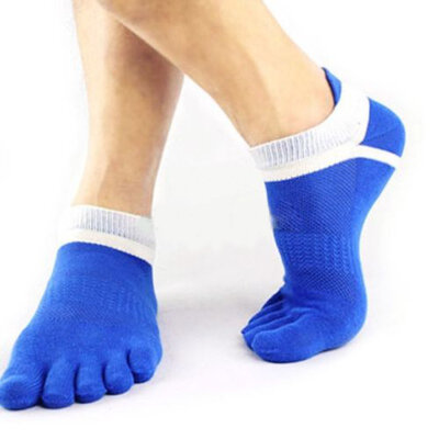 

1 Pair Mens Cotton Toe Sock Pure  Five Finger Socks Breathable 6 Colors NEW