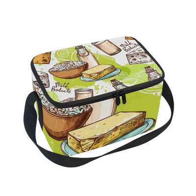 

ALAZA Lunch Box Insulated Lunch Bag Large Cooler Milk And Cheese Tote Bag