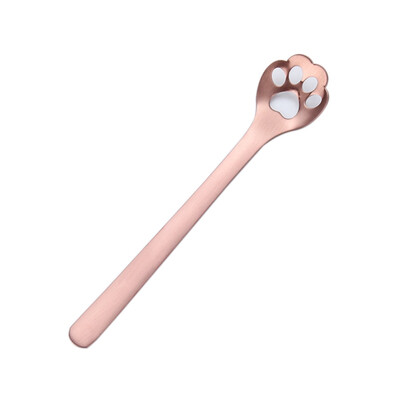 

Cute Stainless Steel Kitty Cat Claw Coffee Spoon Stirring Mug Spoon Teaspoon Tea Cake Dessert Spoon Long Handle Tableware