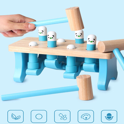 

Tailored Bench Wooden Toy with Mallet hammering Block Punch&Drop Instruments