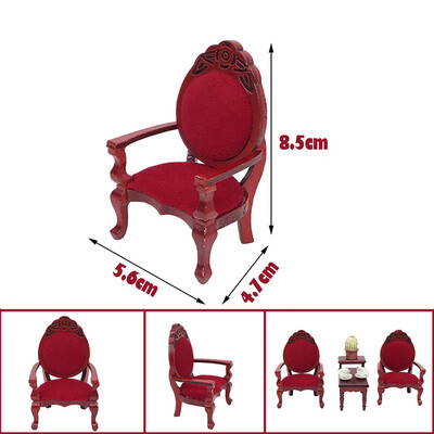 

Siaonvr Vintage Mini Dollhouse Furniture Carved Chairs Miniature Kids Pretend Play Toys