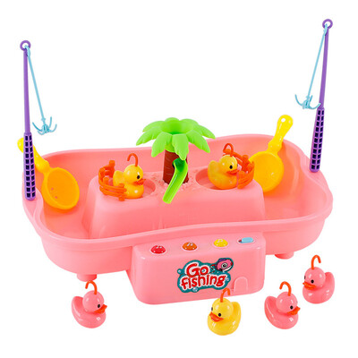 

Siaonvr Electric Water Circulation Non-Magnetic Kitten Fishing Duck Toy Fish Pond Game