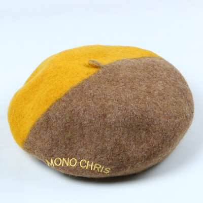 

Korean alphabet beret women leisure hat autumn&winter Fan Bingbing wool pumpkin hat British bud painter hat