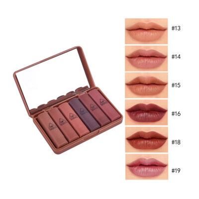 

6Pcs Lipstick Set Travel Size Pumpkin Color Matte Lip Stick Makeup Beauty Gift