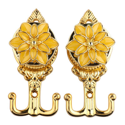 

2pcs European Lotus Curtain Hook Wall Hangers Rustless Window Door Curtain decoration Accessories