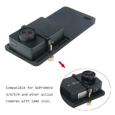 

Smartphone Handheld Gimbal Stabilizer Switch Mounting Plate Action Camera Mounting Adapter Compatible for GoProHero 3456 Black