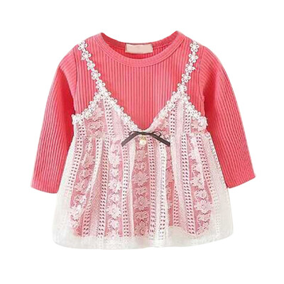 

Baby Dress Long Sleeve Girl Knitted Dress New Fashion Style Girls Clothing Cotton Infant Baby Clothes Autumn
