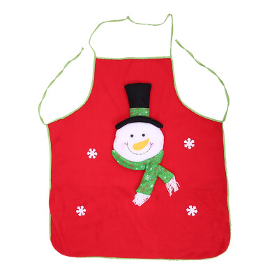 

Christmas Aprons New Cartoon Santa Snowman Style Flannelette Apron Home Dress Accessories