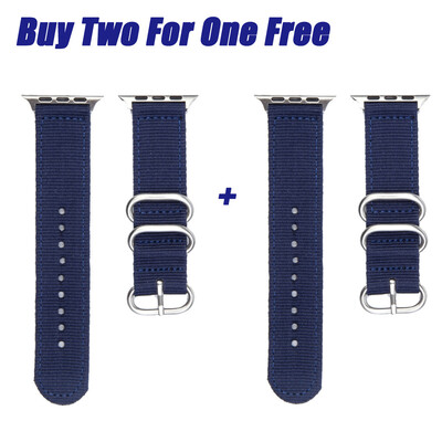 

〖Follure〗Silver Buckle Nylon Strap Replacement For Apple Watch Series 1234 38mm40mm