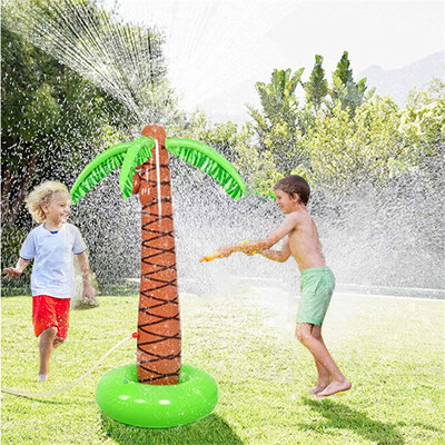

Siaonvr Water Play Sprinkler Inflatable Palm Tree Kids Spray Water Toy