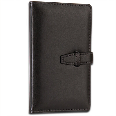 

Deli deli 64K120 mid-range models with buckle leather surface simple business notebook notebook brown 3336