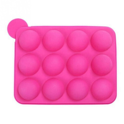 

2pcs 12 Silicone Round Lollipop Mold Stick Baking Chocolate Candy Party DIY Tool