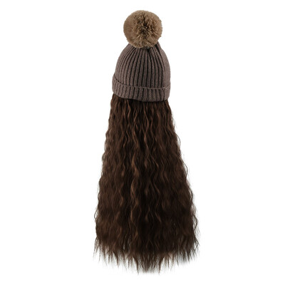 

Gobestart Long Curly Wig Cap Long Hair Baseballs Cap Ball Caps Casual Hat With Wig