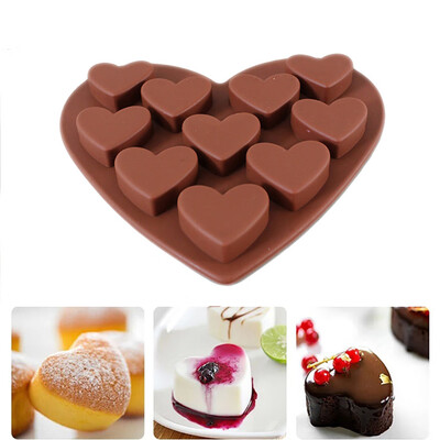 

JPGIF Love Heart Shaped Silicone Molds Fondant Cake Chocolate Mold