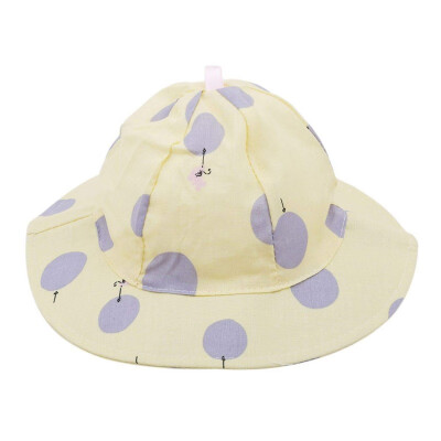 

New Hot Toddler Summer Sun Hat Babies Girls Printing Design Breathable Sun Hats Lovely Polka Dot Outdoor Climbing Fisherman Hats