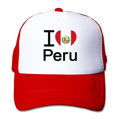 

Fdreattyuny I Love Peru Flag Fashion Baseball Cap for Men&Women Adjustable Mesh Trucker Hat