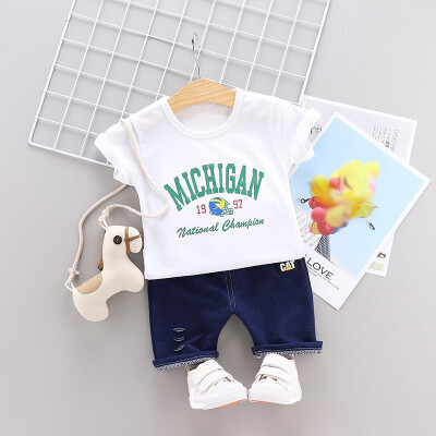 

Summer Baby Kid Boy Letter TopsPants 2Pcs Clothes Sets Kids Baby Boys Outfits 2pcs Fashion Boys Clothes 2Pcs Set