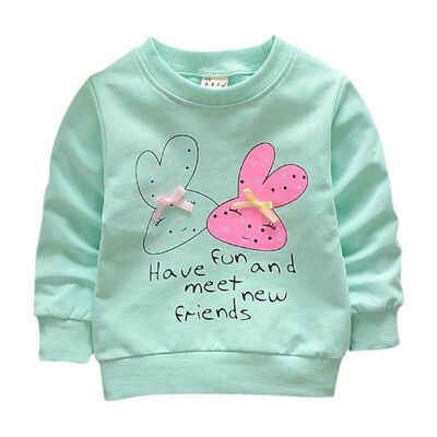 

2019 New Baby cotton Tops autumn Winter Small children round necked strawberry hedging Kids long sleeves hot sale