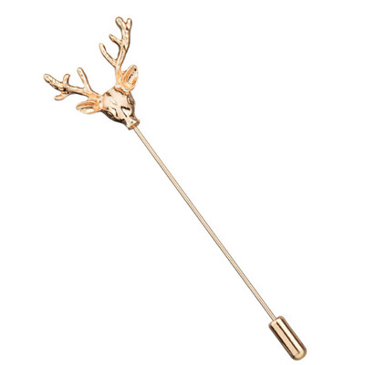 

Delicate Hunting Buck Deer Head Stag Lapel Stick Pin Tie Hat Brooch Silver