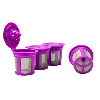 

Toponeto 4Pcs Reusable Stainless Mesh Single Cup Coffee Filter Pod Filter Cup