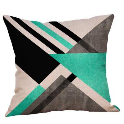 

〖Follure〗Geometric Printed Cotton Linen Throw Pillow Cases Sofa Cushion Cover Home Decor