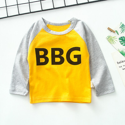 

Spring Cotton Baby Boy Clothes Autumn Long Sleeve Baby Boy T-Shirt Top Letter Print Kids Boys Clothing Causal Style 1-6Y