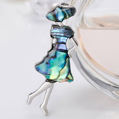 

Fashion Shell Body And Nice Dance Girl Brooch Pin Hot Sell Brooch Pins Wholesale