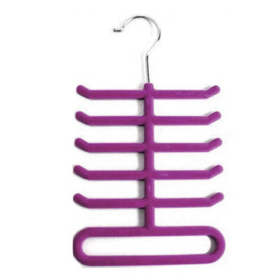 

Multi-Layer Flocking Tie Rack Non-Slip Non-Marking Scarf Storage Rack Fish Bone Shape Hanger