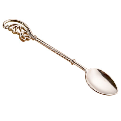 

1 pcs Vintage Alloy Coffee Ice Cream Tea Spoon Retro Style Feather Handle Stick Dessert Spoons Sugar Measuring Tool