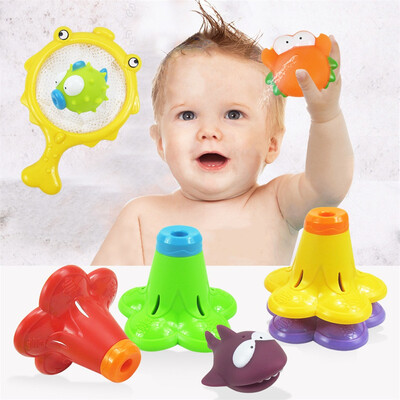 

Siaonvr 8PCS Funny Stacking Cups Animal Indoor Outdoor Beach Bathtub Toy For Chidren