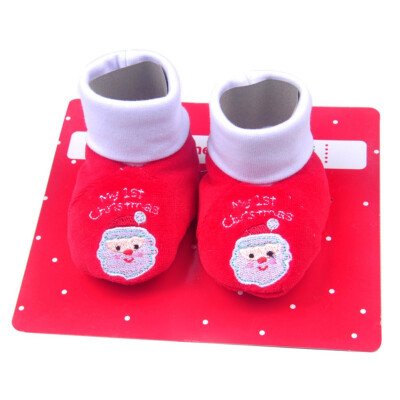 

New Fashion Baby Toddler Antislip Boots Shoes Socks Slippers Long Socks Baby Shoes Infant Boys Girls Christmas Footgear