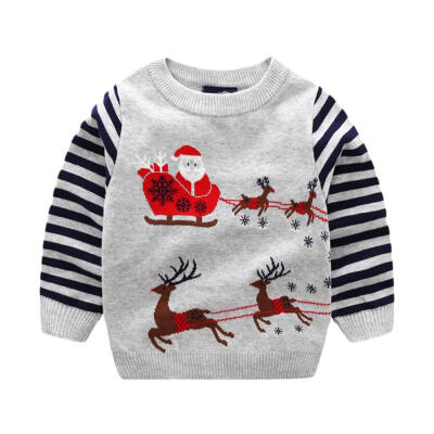 

Toddler Girls Sweater Autumn Winter Baby Boy Girl Pullover Warm Clothes Children Cotton Christmas Sweater for 2-8 Years