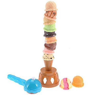 

Ice Cream Stacking Tower Balancing Game with Scooper for Kids