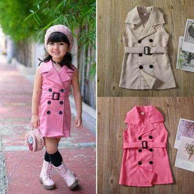 

UK Stock Toddler Baby Girl Kids Sleeveless Waistsuit Jumpsuit Party Clothes Sets
