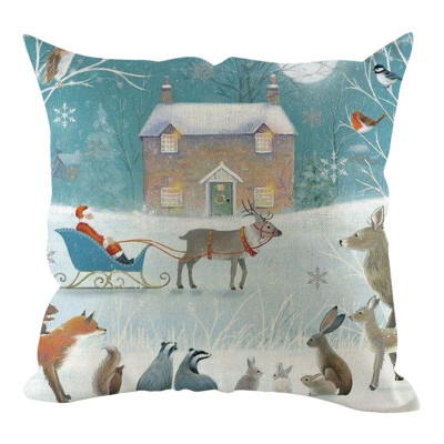 

〖Follure〗Christmas Pillow Cover Pillowcases Decorative Sofa Cushion Cover Home Decoration