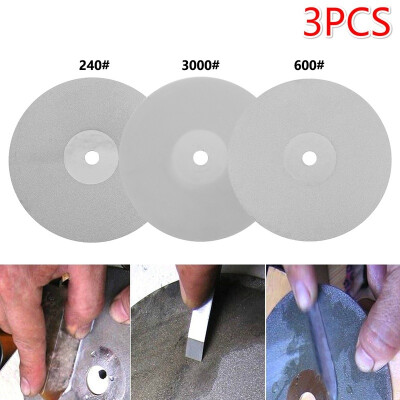 

3PCS Grit 2406003000 Diamond Coated 6 inch Flat Lap wheel Grinding Polishing