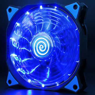 

PC Computer 16dB Ultra Silent 15 LEDs Case Fan Heatsink Cooler Cooling pc fan 120mm12CM Fan12VDC 3P IDE 4pin