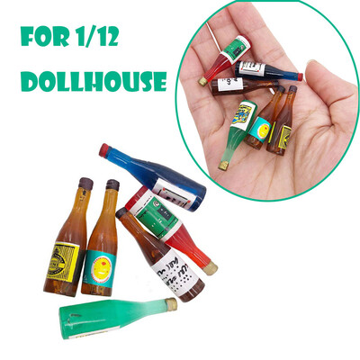 

Siaonvr 6pcs Mini Dollhouse Wine Bottles Set Miniature Living Room Kids Pretend Play Toy
