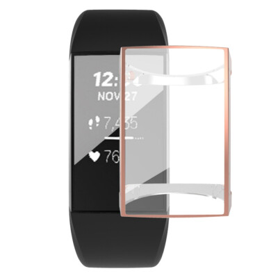 

Fitness bracelet Electroplate Watch Screen Protector Anti-shock Smart watch TPU Soft Clear Case For Fitbit Charge 3