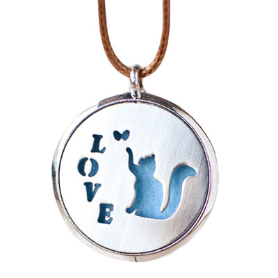 

Fashion Cat Design Essential Oil Diffuser Locket Pendant Aromatherapy Necklace Jewelry Diffuser Necklace Perfume Locket