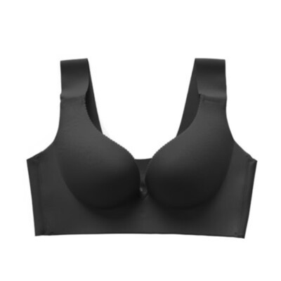 

Women Bra Push Up Sexy Leisure Seamless Solid Color Smooth No Steel Ring Deep V Gathered Adjustable Underwear