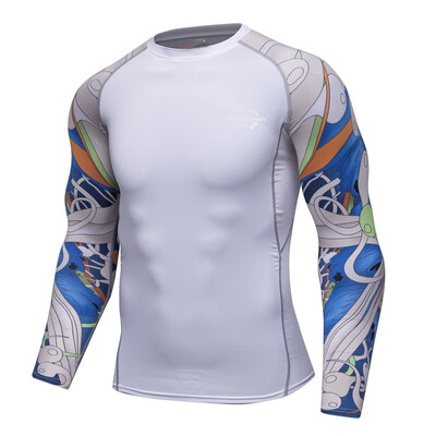 

Toponeto Fashion Mens Long Sleeve Yoga Fitness Print Soft T-Shirt Top Blouse
