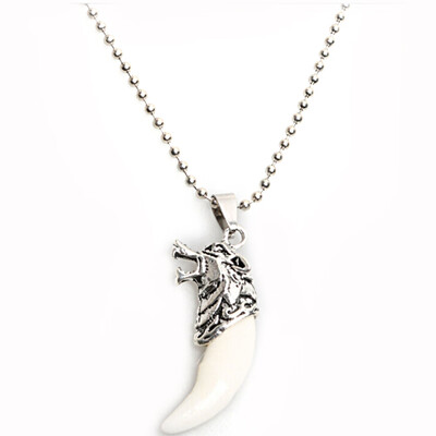

Pendant Spike Domineering Personality Titanium Alloy Necklace Chunky Wolf Men