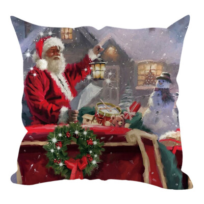 

Tailored Christmas Pillow Cover Pillowcases Decorative Sofa Cushion Cover Home Decoration