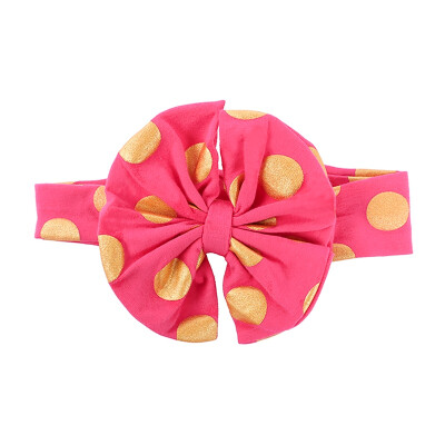 

Baby Cute Girl Bowknot Design Dot Printed Headband Headwear Apparel Photography Prop Party Gift