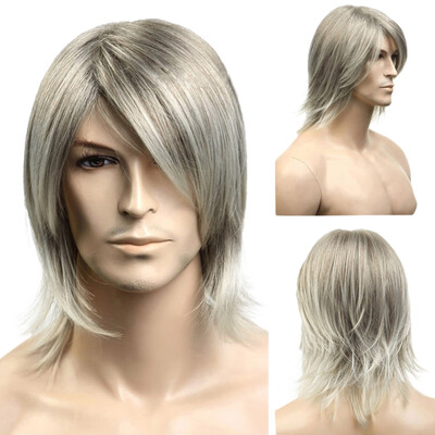 

Gobestart Rocker Men Fashion Short Hair Wig Perfect For Carnivals Party Cosplay Festival