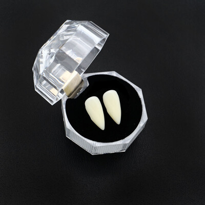 

2pcs Cosplay Halloween Dentures Zombie Vampire Teeth Ghost Devil Fangs Werewolf Teeth Box Packed Gift Prop Costume Party Kid Toy