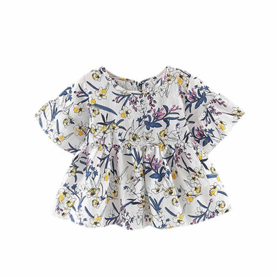 

Summer Toddler Baby Girls Dresses Child Floral Ruffles Half Sleeve Dresses Outfits Kids Clothes Vestido 0-4Y