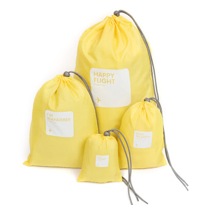 

4PCS Drawstring Pouch Reusable Toiletry Packing Bag Stuff Organizer Pouch Home Camping Traveling Hotel Storage Bag
